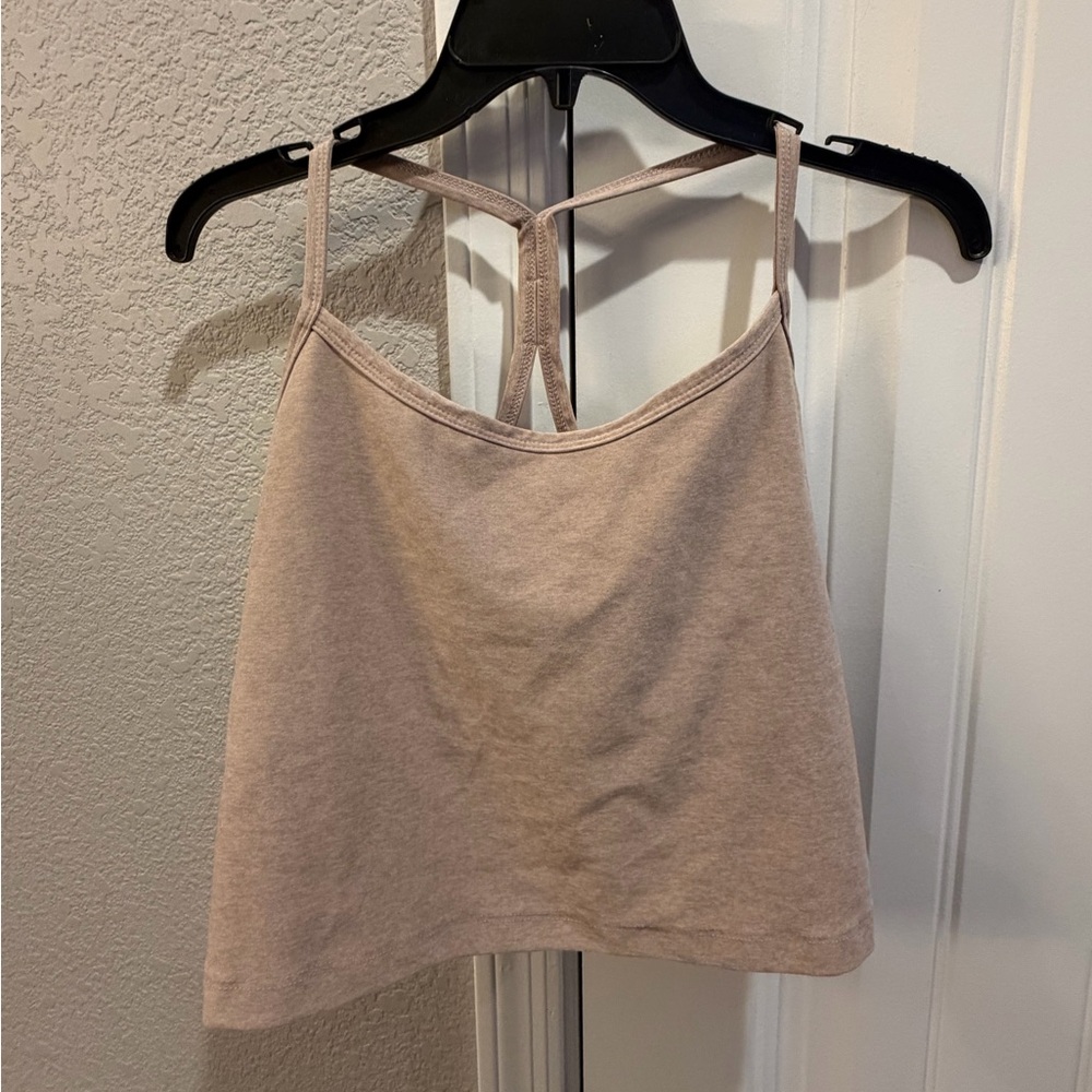 Beyond Yoga Neutral Beige Strappy sports bra top